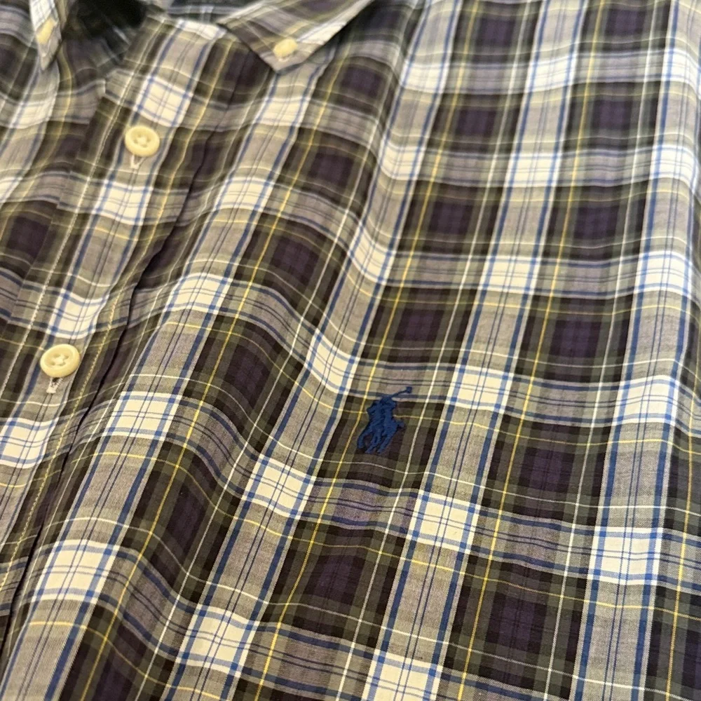 Ralph Lauren Men's Plaid "Blake" 100% Cotton Button - Down Shirt - XL - Picture 5 of 10